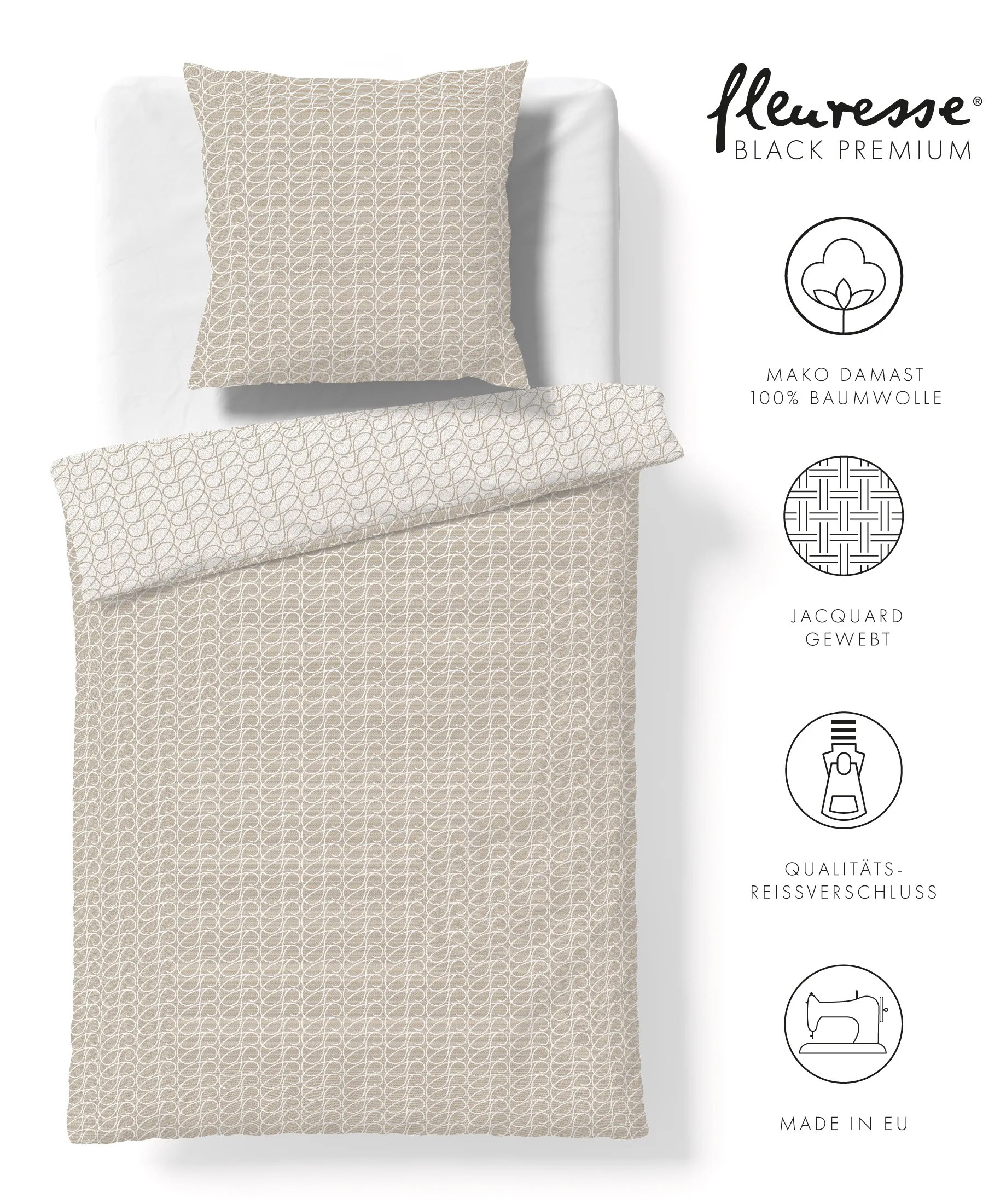 Black Premium Damast Creme – Freisteller