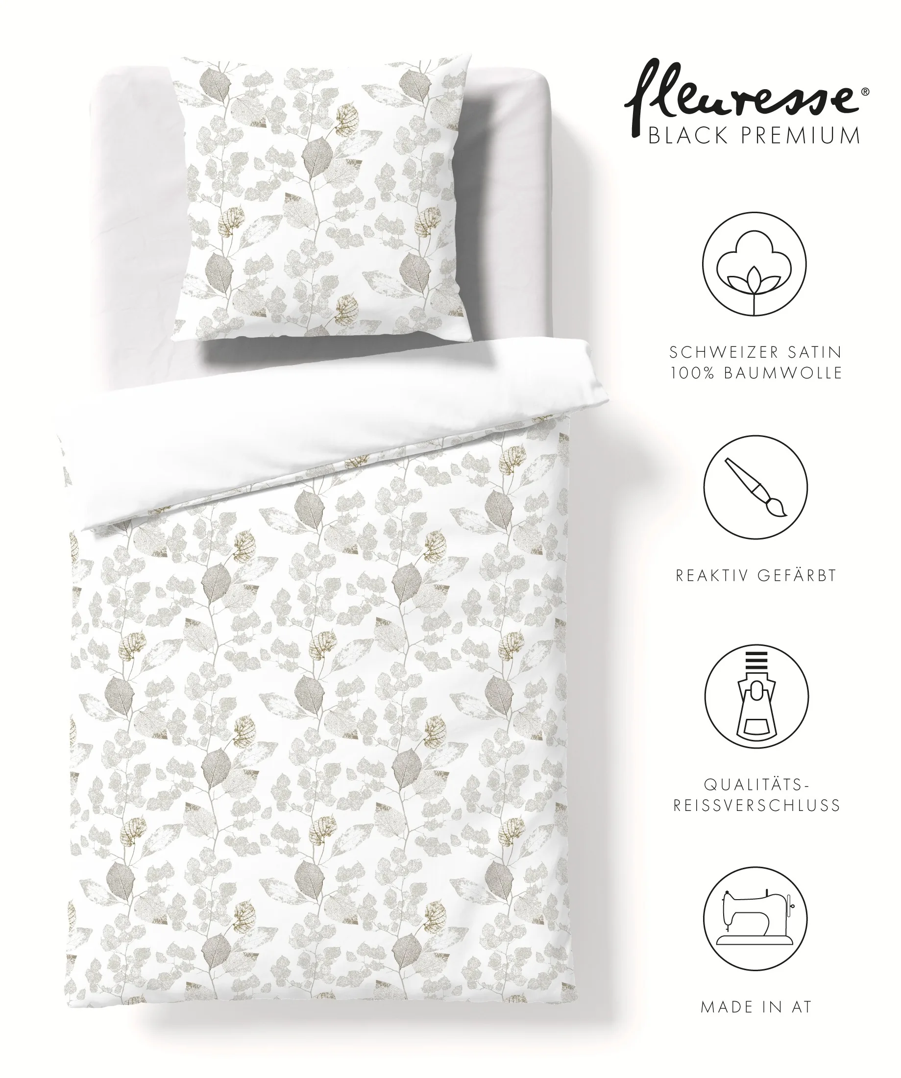 Black Premium Schweizer Satin Grau-Grün – Freisteller