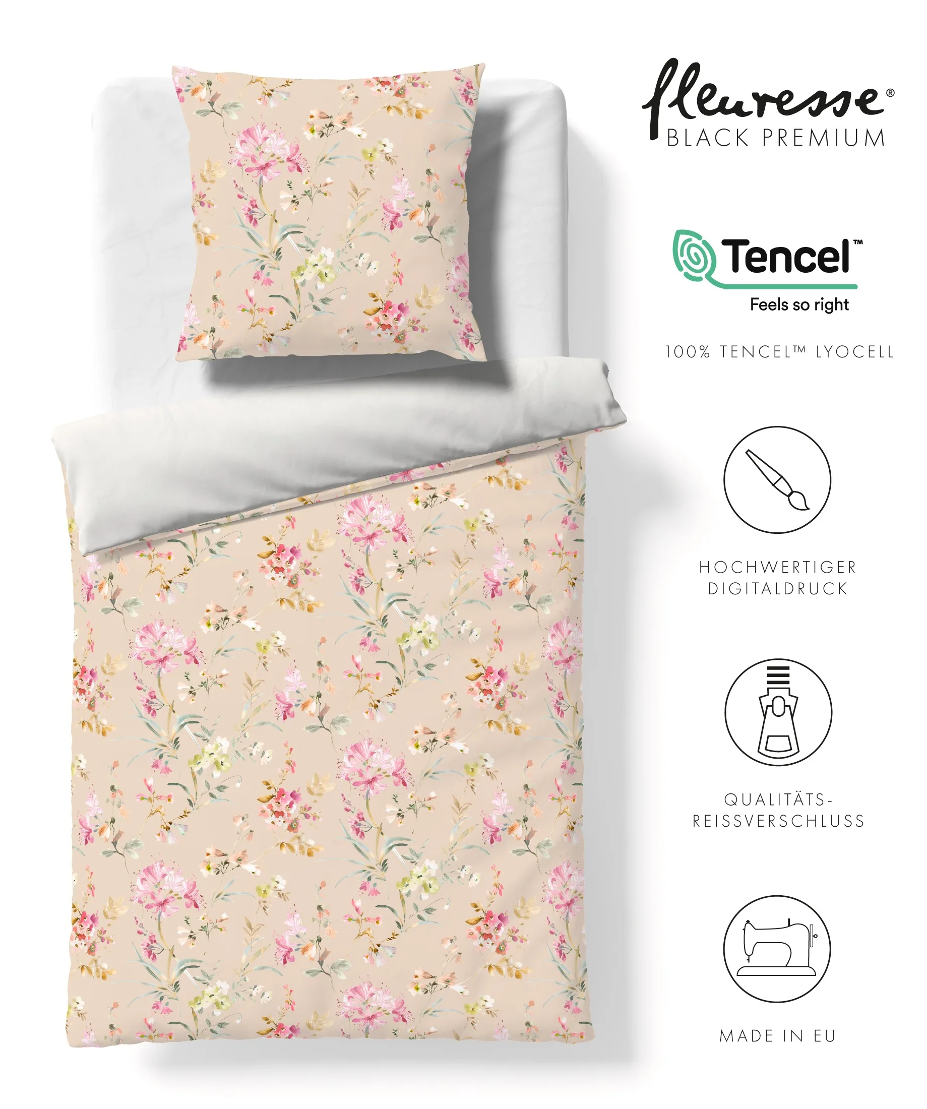 Black Premium 524595 Bettwäsche aus TENCEL™ Lyocell-Fasern