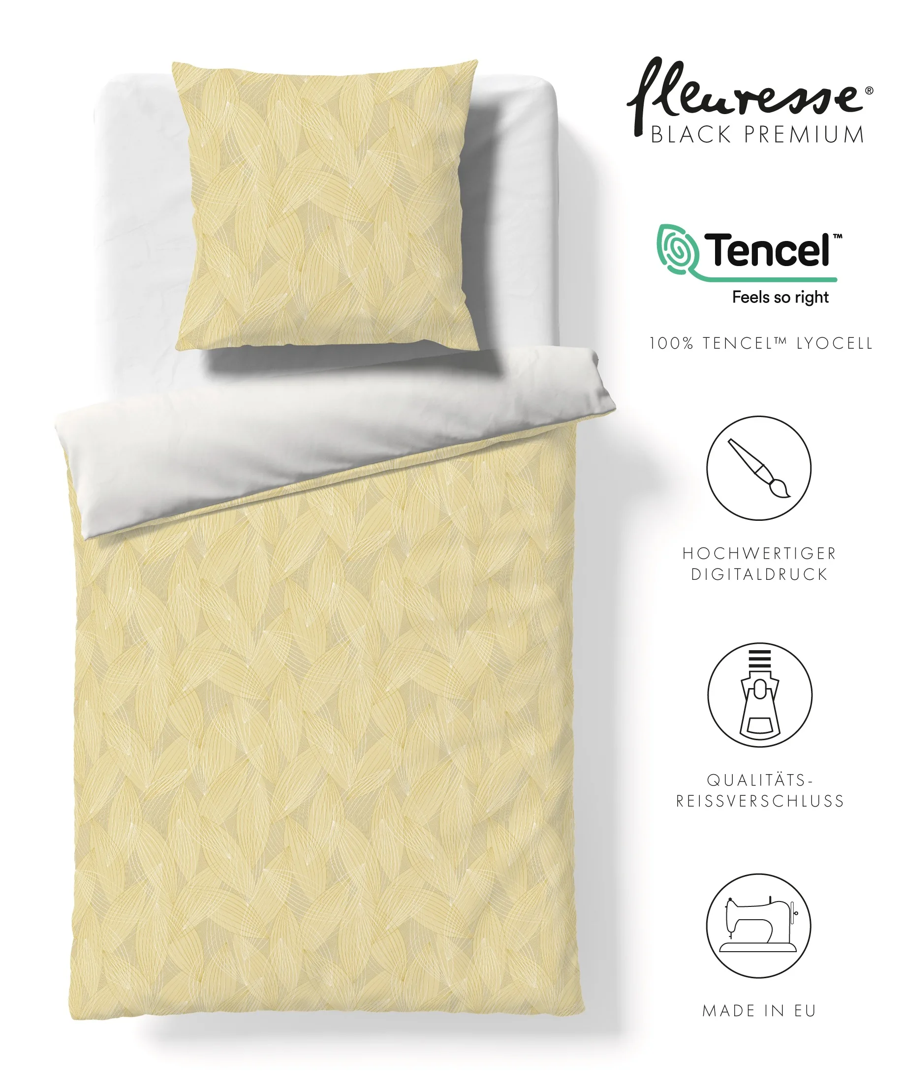Black Premium 524596 Bettwäsche aus TENCEL™ Lyocell-Fasern