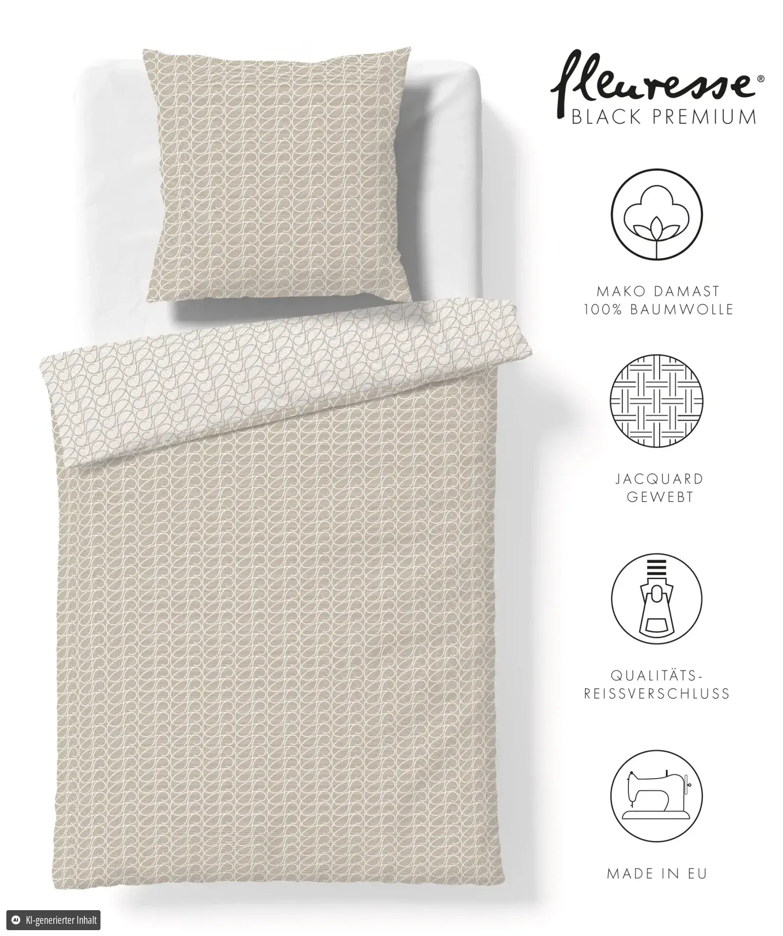 Black Premium Damast Creme – Freisteller